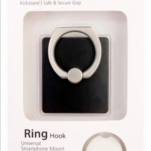 New Black Square Phone Hook Ring